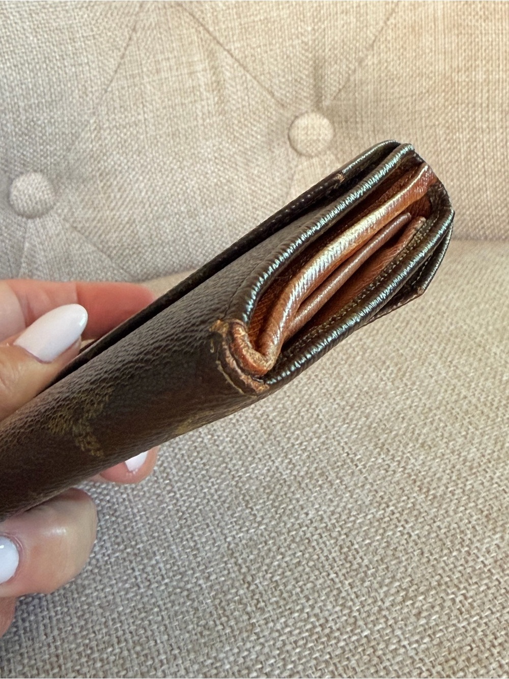 Louis Vuitton Vintage Monogram Elise Compact Bifold Coin Wallet 1990 France - Picture 8 of 14